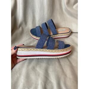 STEVEN NEW YORK Lancey Womens Jute Casual Platform Sandals 8